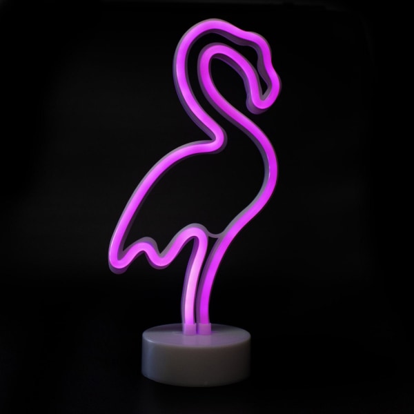 LED Neonlampa, Flamingo Vit