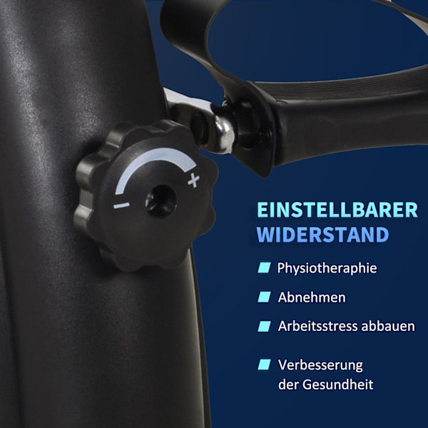 Mini Motionscykel Pedal Trainer LCD Sort 35x40x31cm