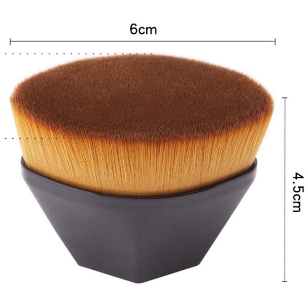 Make-up børste, Nylon fiber - Sort Black
