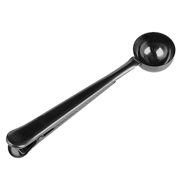 Kahvimittari sulkuklipsillä - Musta Black