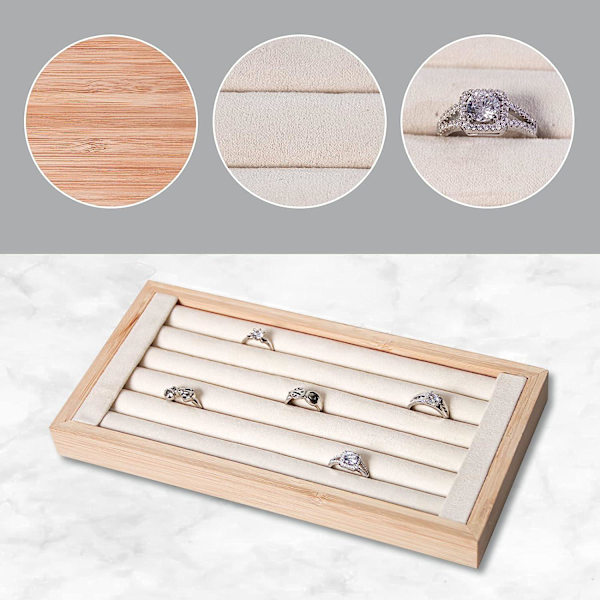 Ställ för Ringar - Bambu - Beige Träd
