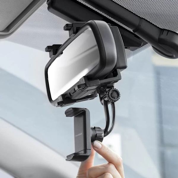Mobilholder til bil - til bakspejl Black