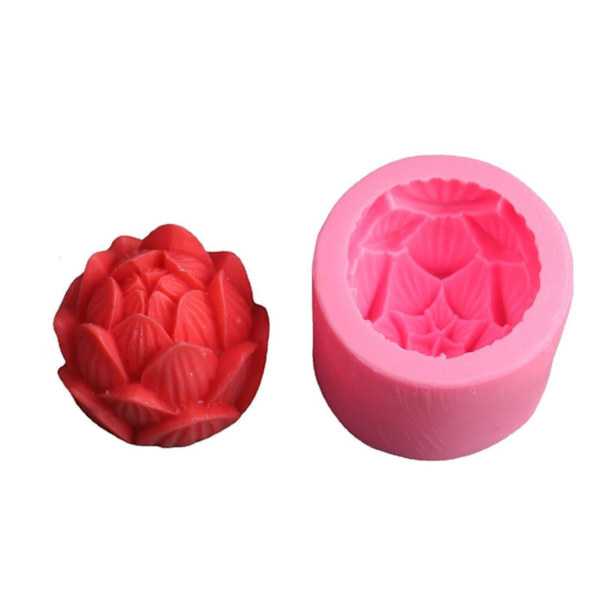 Multifunktionell 3D-form - Ros - Silikon Rosa