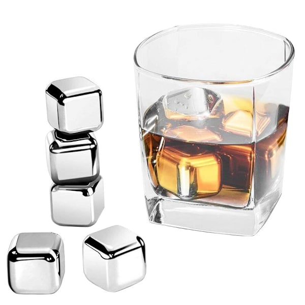 Whiskystenar i Rostfritt Stål - Silver Silver