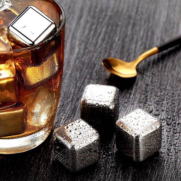 Whiskystenar i Rostfritt Stål - Silver Silver