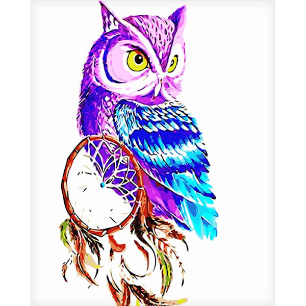 Canvasposter, Uggla - 60 x 75 cm multifärg