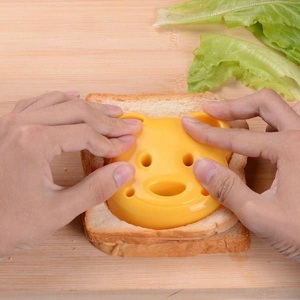 Sjov form til sandwich - bamse Yellow