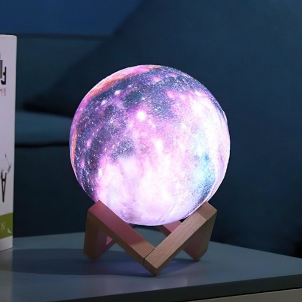 Månlampa - Galax - 3D multifärg