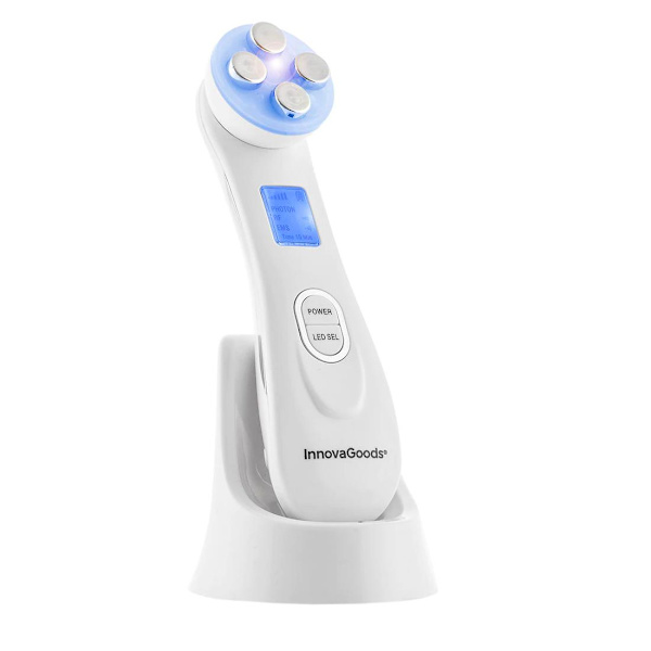 Multifunktionelt Apparat til Ansigtsmassage - RF/EMS White