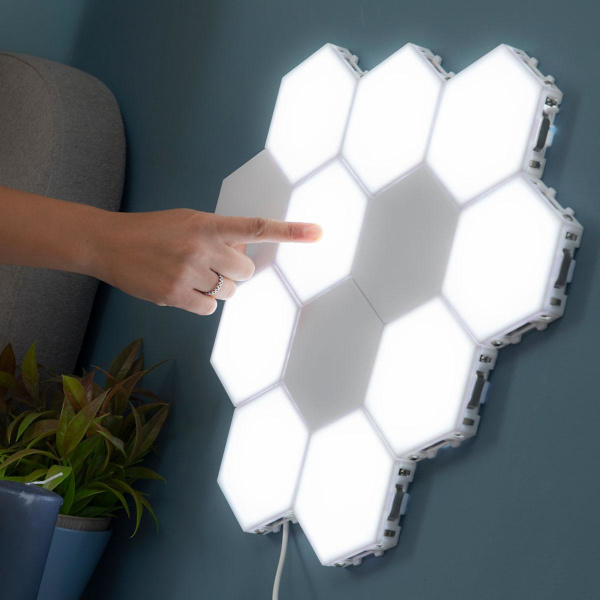 3x Magnetiska LED-paneler med Touchfunktion Vit
