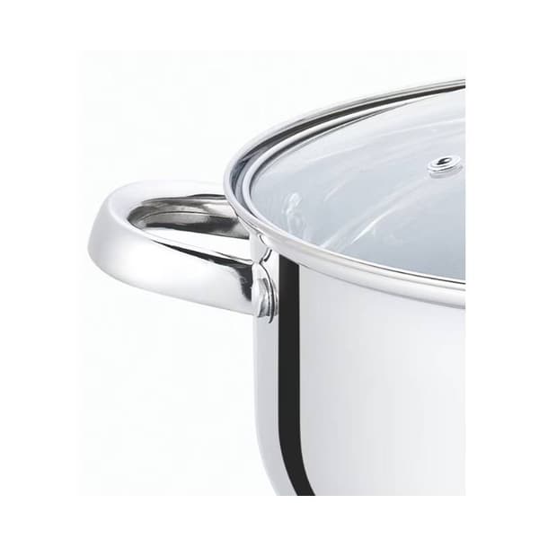Set med Grytor - 8 Delar - Rostfritt Stål Silver