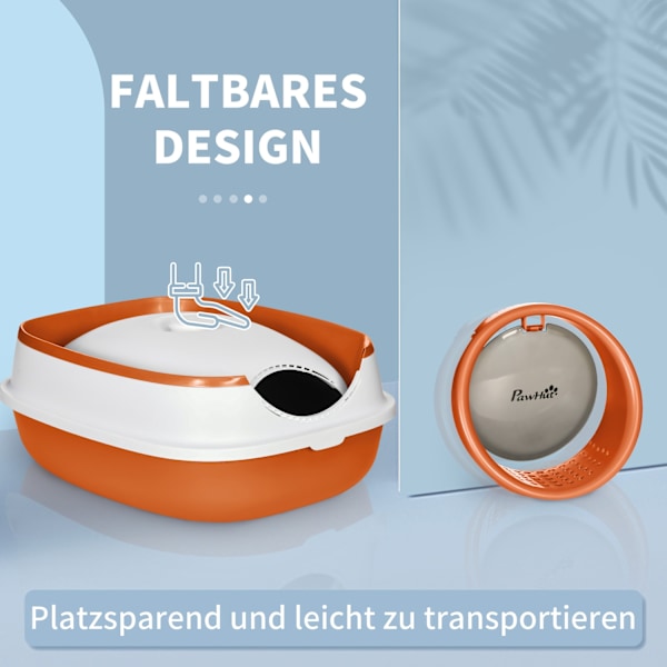 Vit Kattsandbricka med Lock och Deodorant