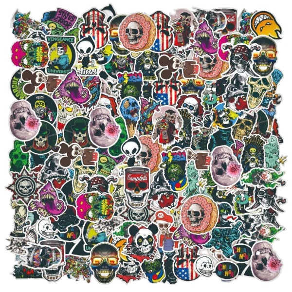 Pakke med Klistermærker - Skulls Multicolor