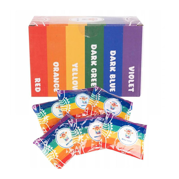 Holi pulver - Sæt med 6 farver Multicolor