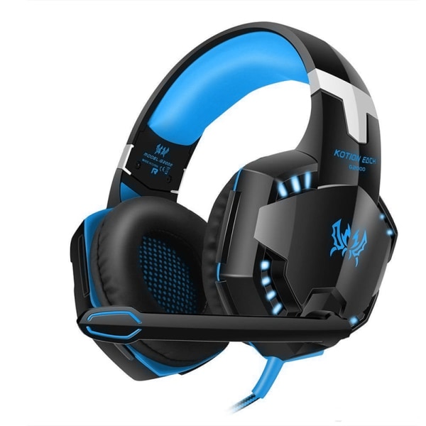 G2000 Pro Gaming Headset - Blå Blue one size