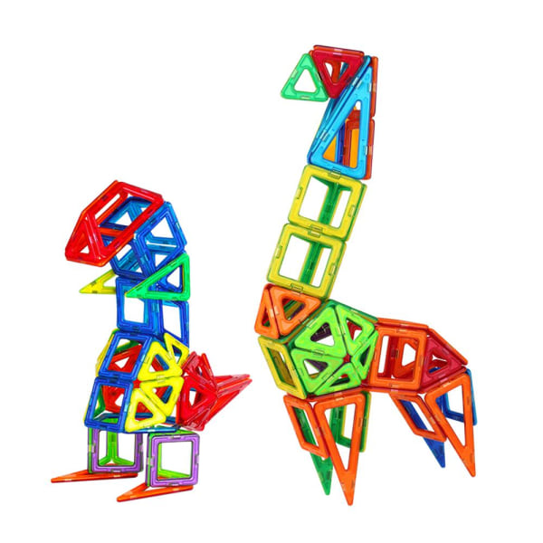 Magneettiset rakennusosat - Täydellinen lahja lapsille (110 kpl) Multicolor