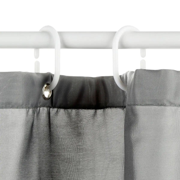 Badeforhæng - polyester - grå Grey