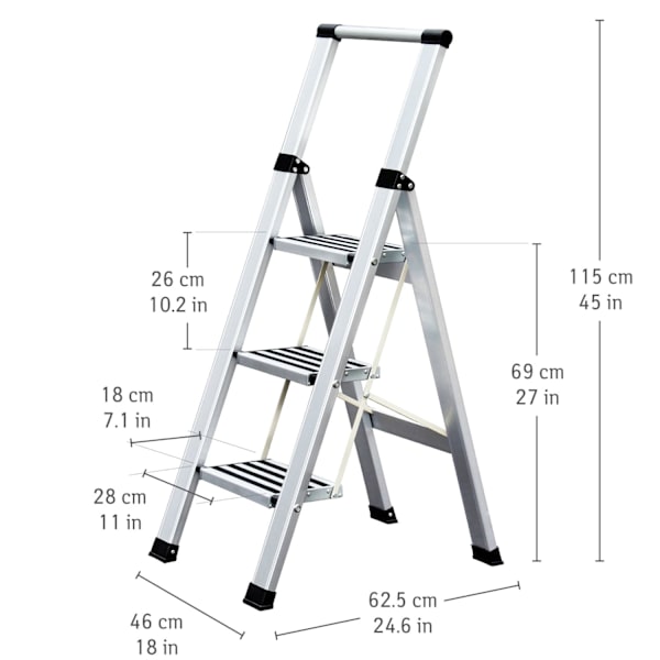Tatkraft, Adamant - Trappstege 115 cm Silver