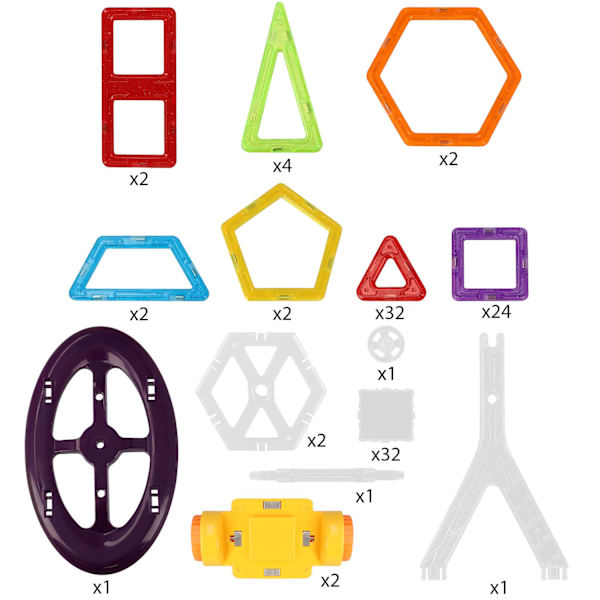 Magnetiska Byggdelar - Perfekt present för barn (110 st) multifärg