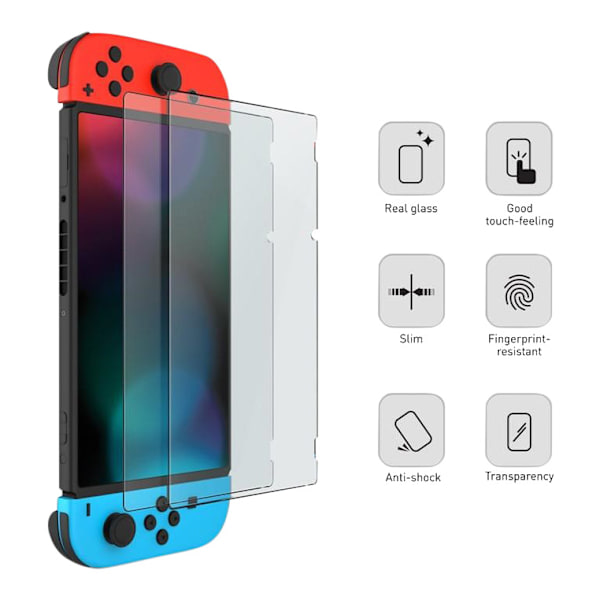 Näytönsuoja Nintendo Switch - Glass Screen Pro + Transparent