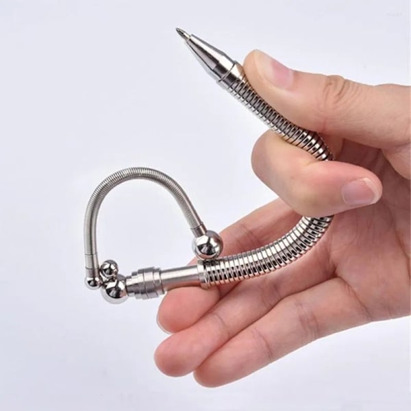 Fidget Penna - 2-i-1 - Metall Silver