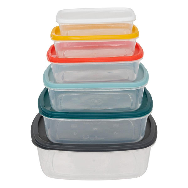 Värikkäitä säilytyslaatikoita 6-pakkauksessa - monivärisiä Multicolor
