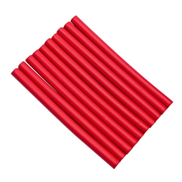 10x Böjbara Hårspolar - 5 cm Röd