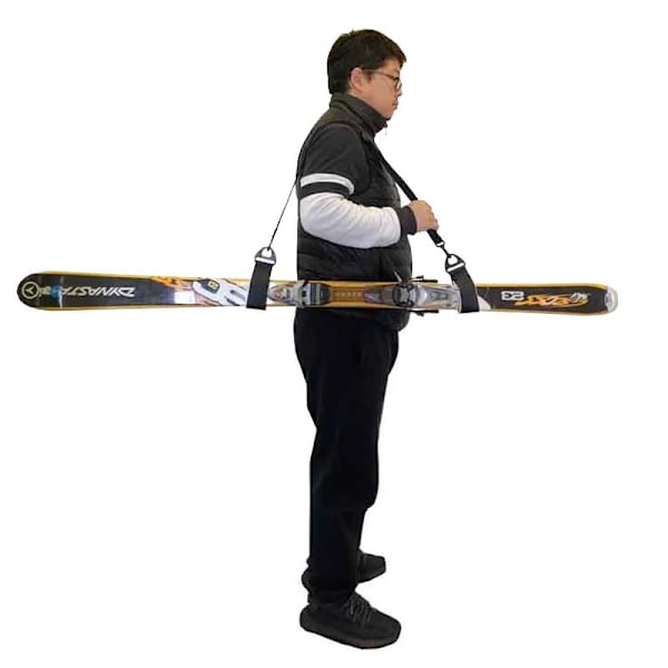 Skulderrem til snowboard og ski - sort Black