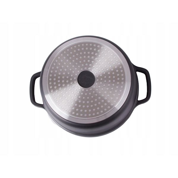 Gryta med Lock - Aluminium - 4 L Svart