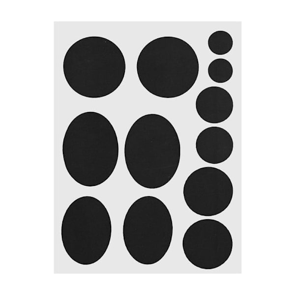 Reparationsmærker til overtøj - sort - 12 stk Black