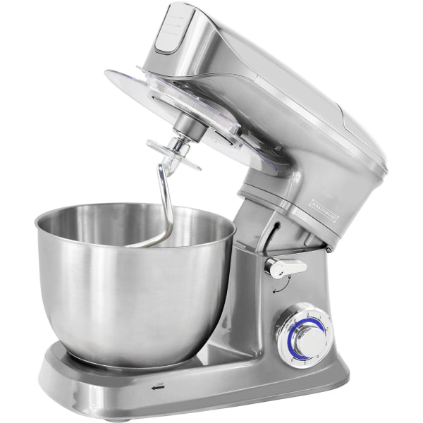 Elegant Køkkenmaskine med 6 Hastigheder - Sølv Silver