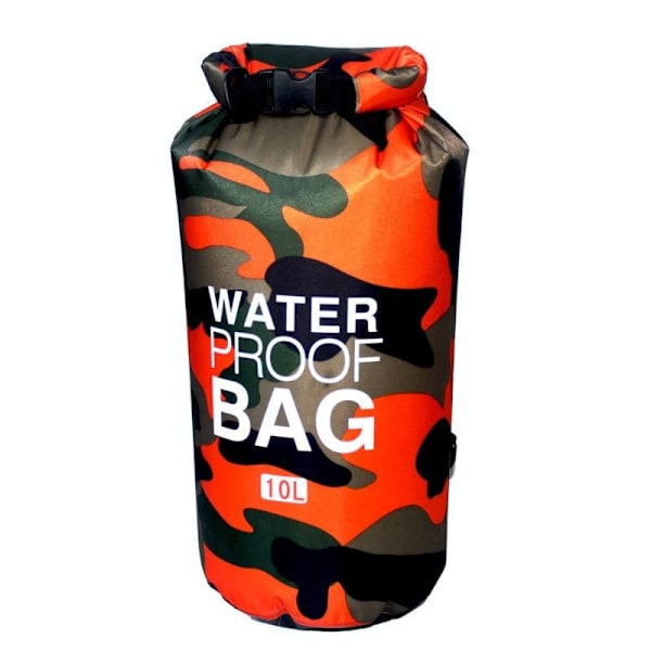 Vattentät påse 10 L, Kamouflage - Orange Orange