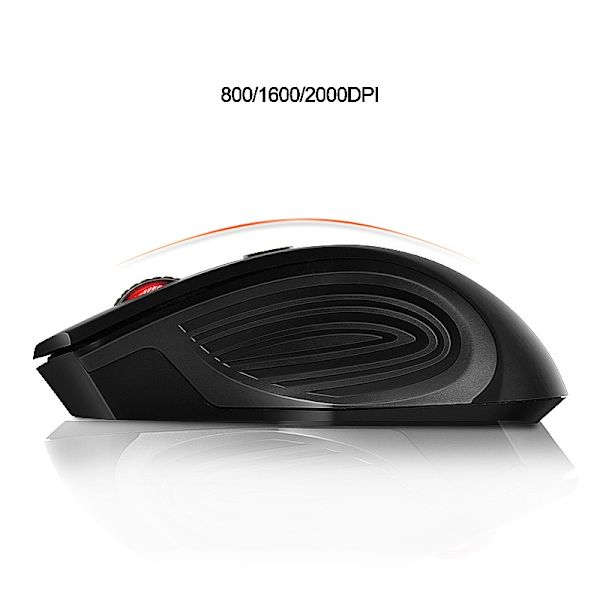 iMice E-1800 Trådlös Spelmus Svart
