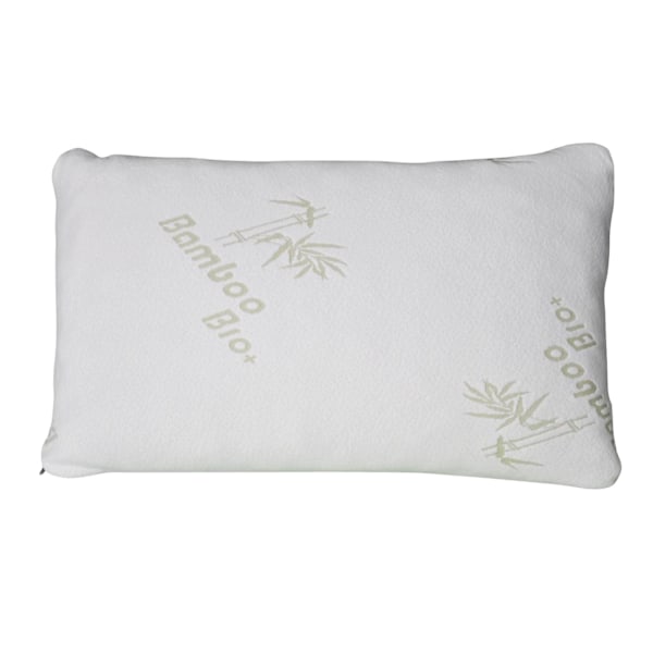 Pude, Memory Foam og Bambus - 76 x 51 cm White