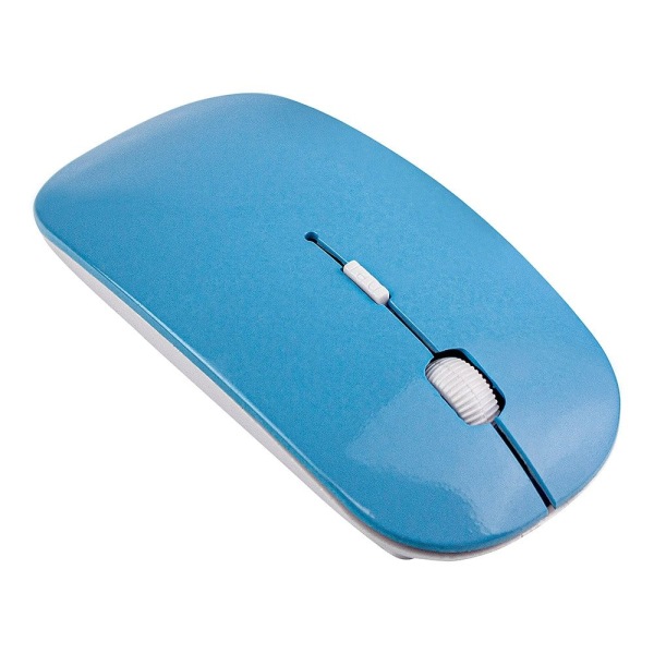 2,4 GHz Trådløs mus - Super tyndt design - Lyseblå Light blue