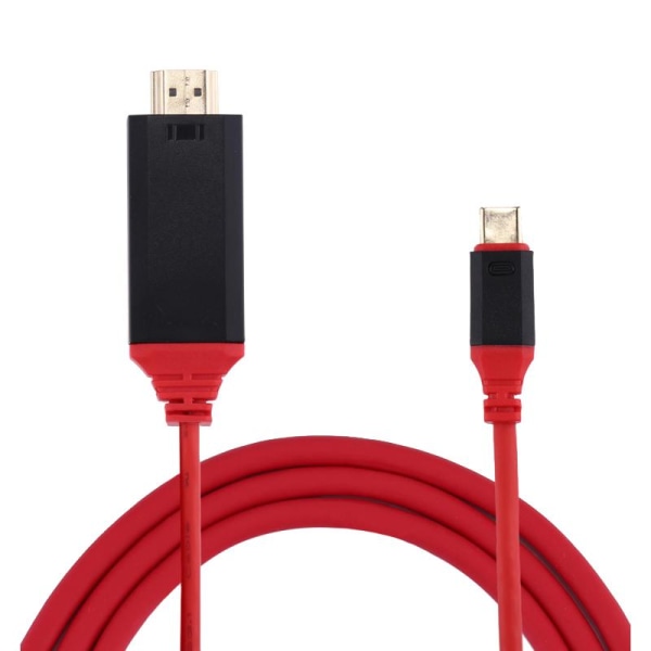 Adapter, USB-C till HDMI - 2 m Röd