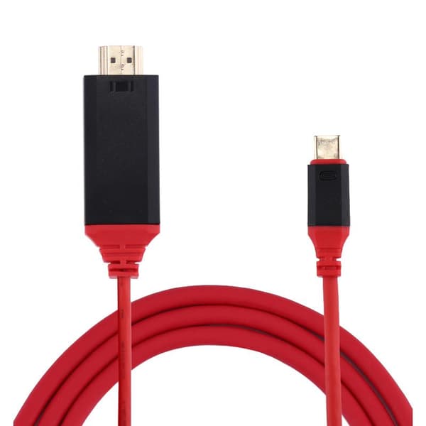 Adapteri, USB-C HDMI:hen - 2 m Red