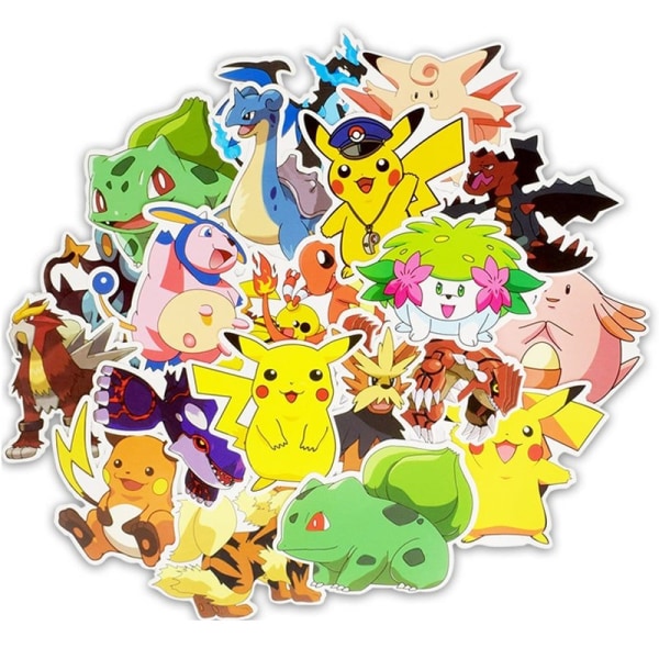 20x Klistermärken, Pokémon multifärg
