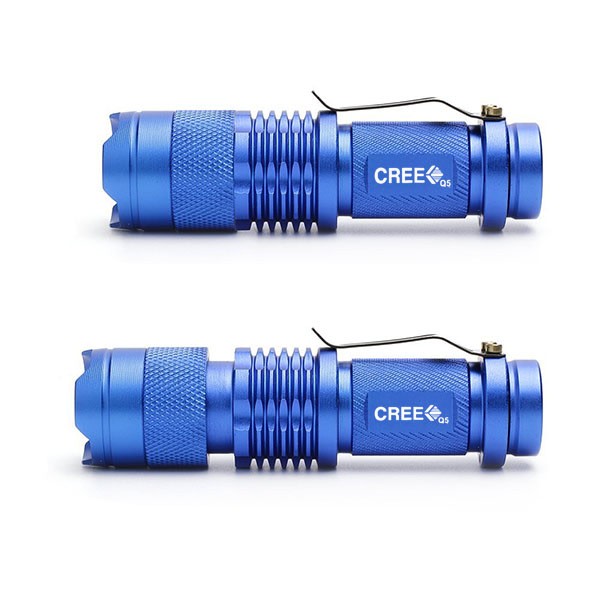 LED Ficklampa CREE Ultrafire - Blå Blå