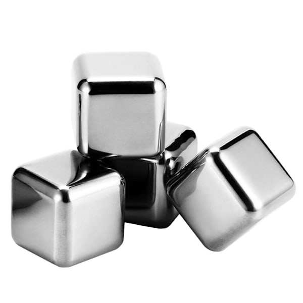 Viskikivet Ruostumattomasta Teräksestä - Hopea Silver