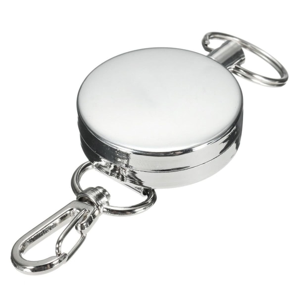 Nøgleholder med jojo-funktion, Karabinhætte Silver