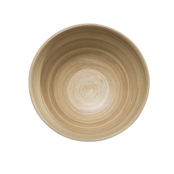 Bambusskål til Salat - 17 cm Beige