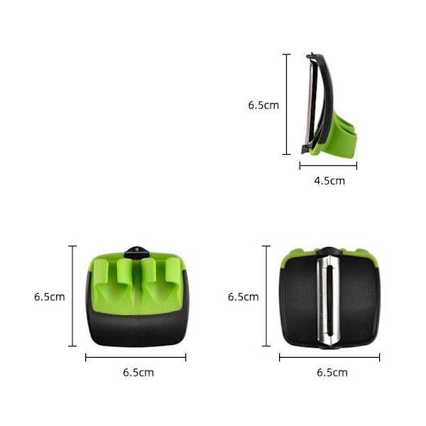 Ergonomisk kartoffelskræller - grøn og sort Green