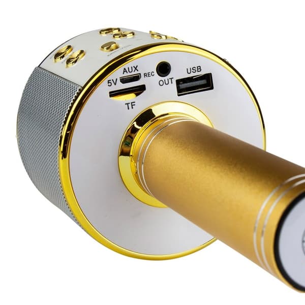 KTV - Trådlös Karaoke Mikrofon - Guld Guld
