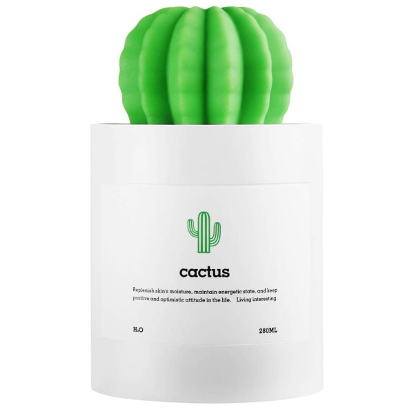 Ilmankostutin Kaktus-designilla, 28 cl - Pyöreä White