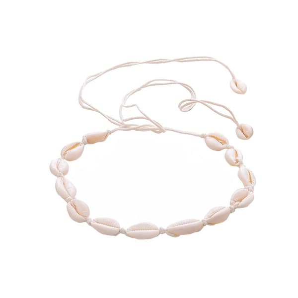 Choker med hvide muslinger - Hvid White