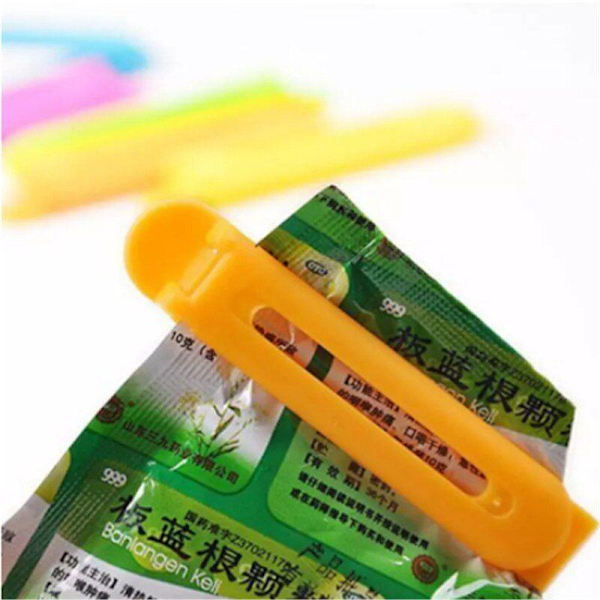 Bag Clips - 10 stk - blandede farver Multicolor