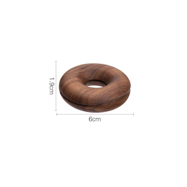 Påske klip - donut - sort valnød Brown