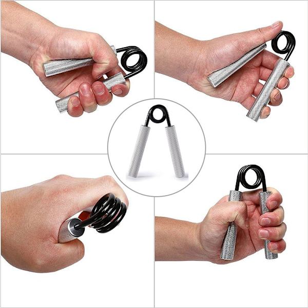 Grip trainer - rustfrit stål - 45 kg Silver