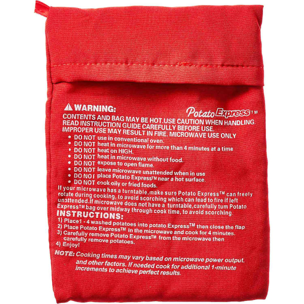 Taske til mikroovnbagte kartofler Red